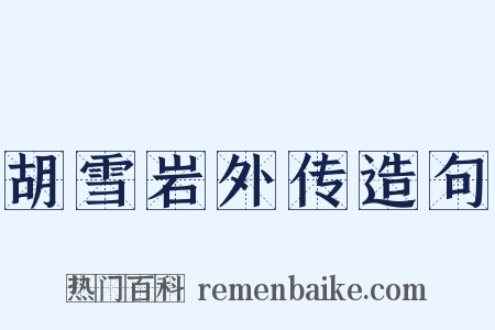 胡雪岩外传造句是什么意思的图片
